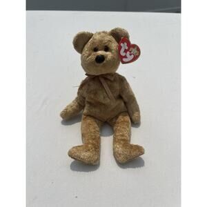 Cashew 2000 Ty Beanie Babie Brown Plush 8in Bear 3 up Boys Girls 4292